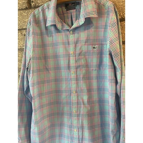 Vineyard Vines Mens Slim Fit Tucker Shirt Performance Nylon/Spandex Long Sleeve - Picture 9 of 10